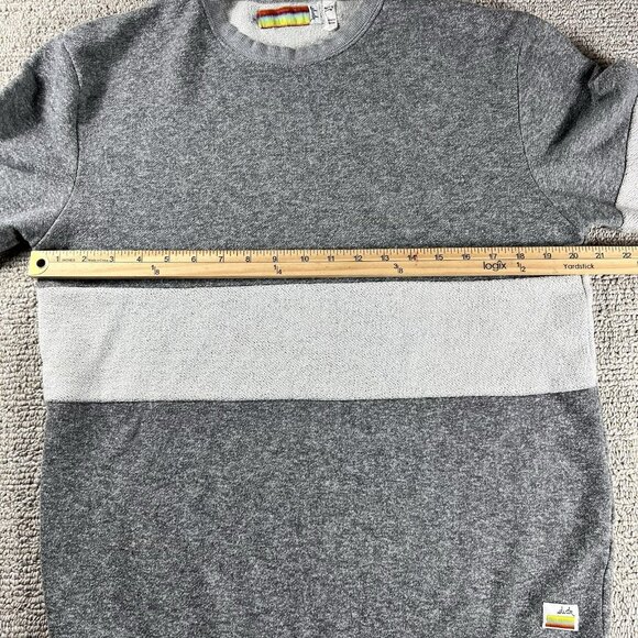 SLVDR Textured Striped Long Sleeve Pullover Sweatshirt Men’s Size Medium - Picture 4 of 6